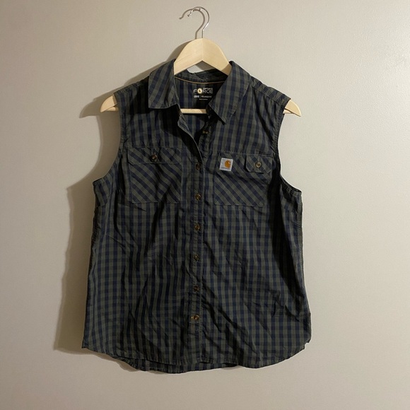 Carhartt Green Casual Button Down Shirt - Picture 1 of 2